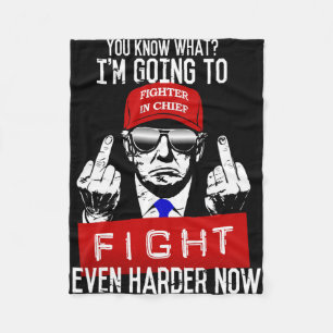 Donald Trump Middle Finger Flipping Off Pro Republ Fleece Blanket