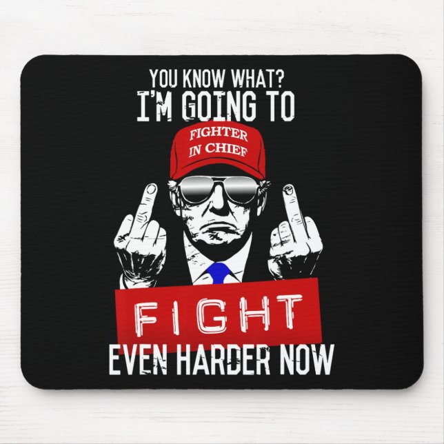 Donald Trump Middle Finger Flipping Off Pro Republ Mouse Pad (Front)