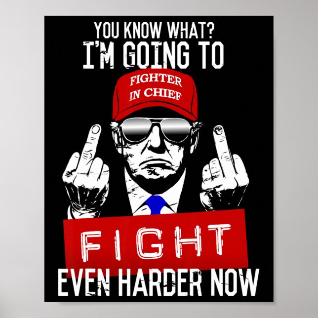 Donald Trump Middle Finger Flipping Off Pro Republ Poster (Front)