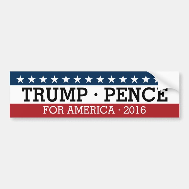 Donald Trump Mike Pence - Traditional Design 2016 Bumper Sticker (Front)