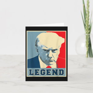 Donald Trump Mug Shot 2024 President Legend Never Card