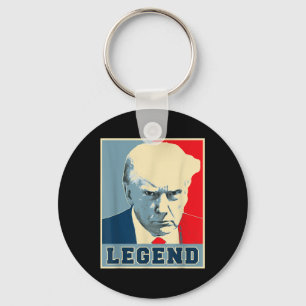 Donald Trump Mug Shot 2024 President Legend Never  Key Ring