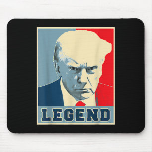 Donald Trump Mug Shot 2024 President Legend Never Mouse Pad