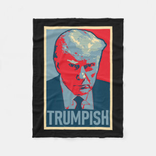 Donald Trump Mug Shot  Fleece Blanket