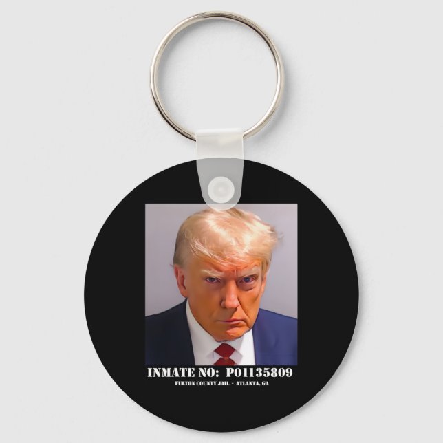 Donald Trump Mug Shot  Key Ring (Front)