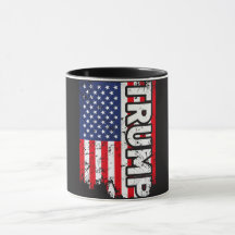 Donald Trump Mug with USA Flag