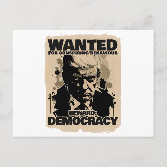 Donald Trump Mugshot Wanted Poster - Georgia Count Holiday Postcard (Front)