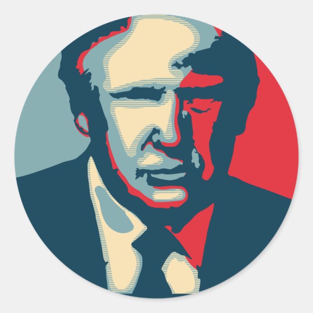 donald trump nope classic round sticker (Front)