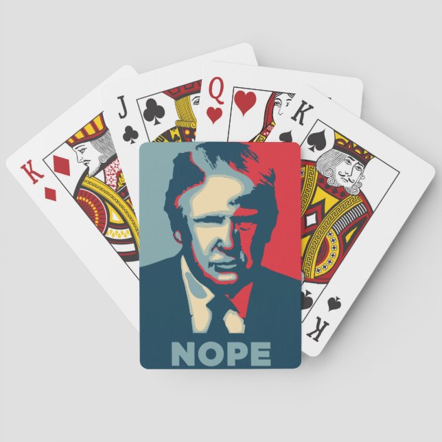 donald trump nope playing cards (Back)