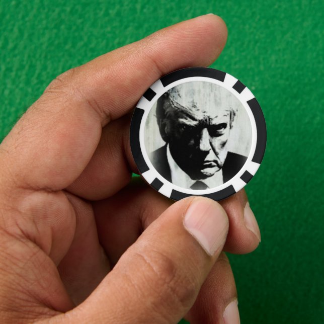 Donald Trump Official Mugshot Art Poker Chips  (Hand)