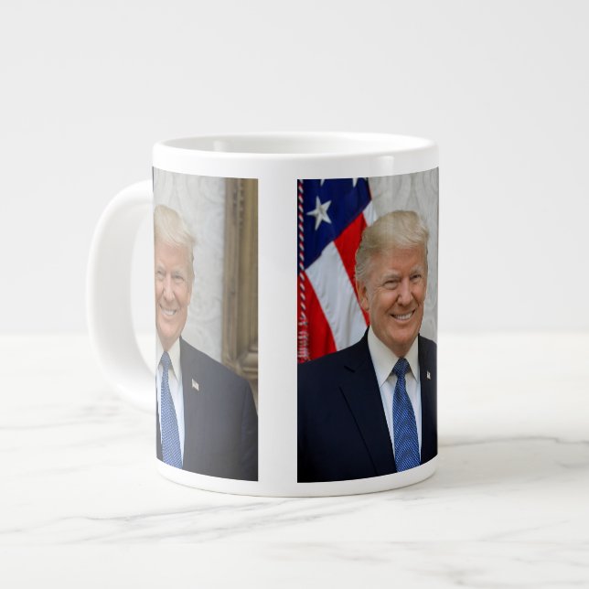 Donald Trump official portrait Large Coffee Mug (Front Left)