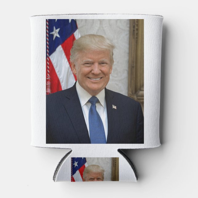 Donald Trump Official Presidential Portrait Can Cooler (Front)