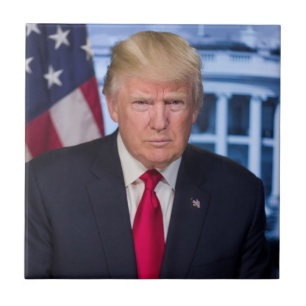 Donald Trump Official Presidential Portrait Ceramic Tile