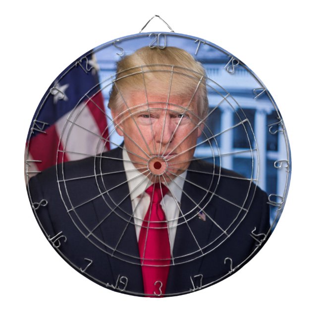 Donald Trump Official Presidential Portrait Dartboard (Front)