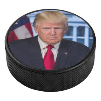 Donald Trump Official Presidential Portrait Hockey Puck
