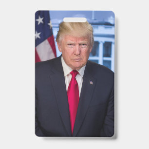 Donald Trump Official Presidential Portrait ID Badge
