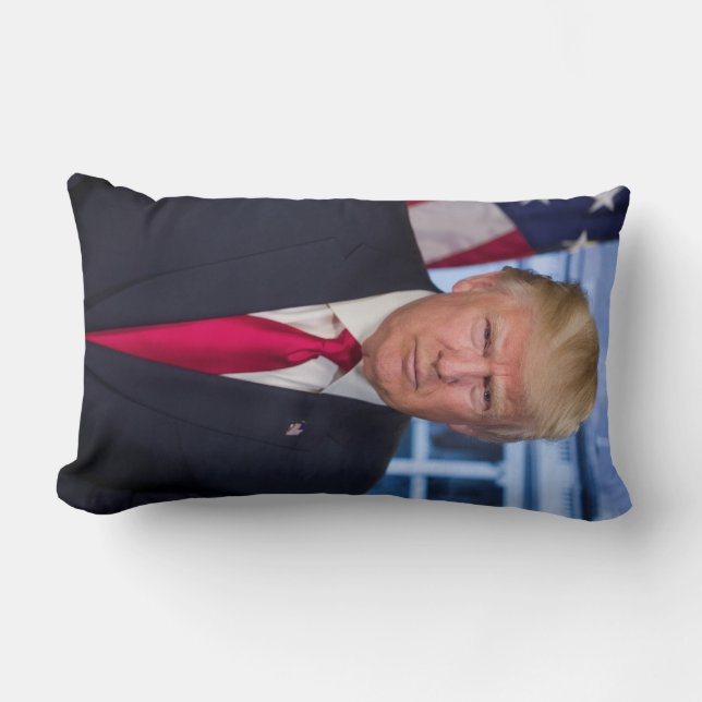 Donald Trump Official Presidential Portrait Lumbar Cushion (Front)