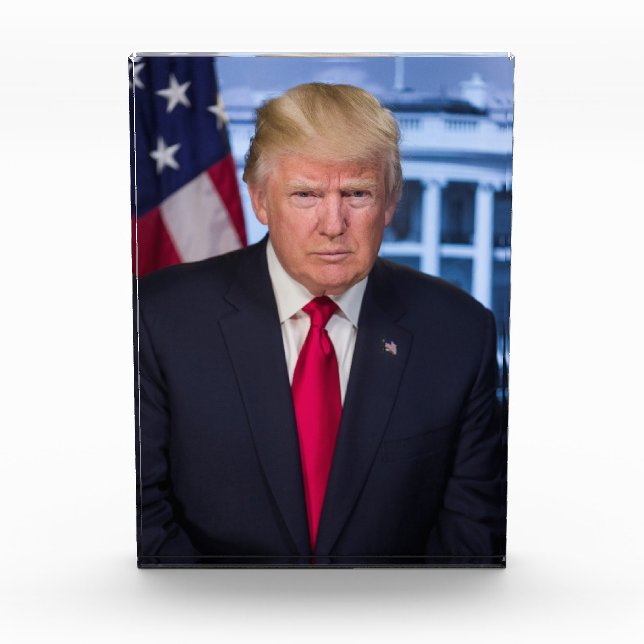 Donald Trump Official Presidential Portrait Photo Block (Front)