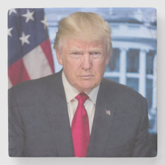 Donald Trump Official Presidential Portrait Stone Coaster