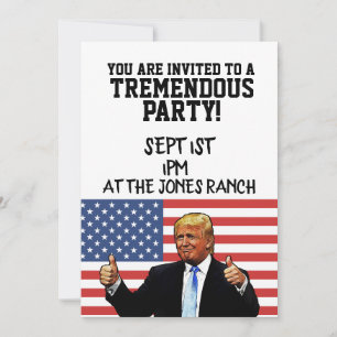 DONALD TRUMP PARTY INVITATIONS CUSTOM