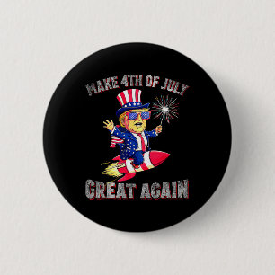 Donald Trump Patriotic Firework Make 4th Of July G 6 Cm Round Badge