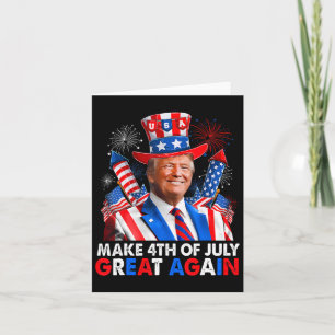 Donald Trump Patriotic Firework Make 4th Of July G Card