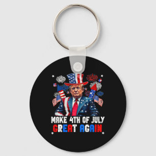 Donald Trump Patriotic Firework Make 4th Of July G Key Ring