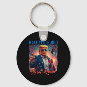 Donald Trump Patriotic Firework Make 4th Of July G Key Ring