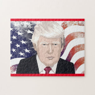 DONALD TRUMP PATRIOTIC JIGSAW PUZZLE