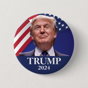 Donald Trump Photo  6 Cm Round Badge