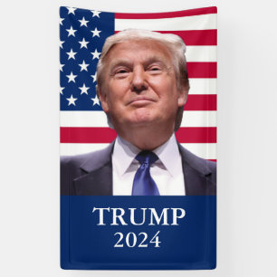 Donald Trump Photo - President 2024 Banner