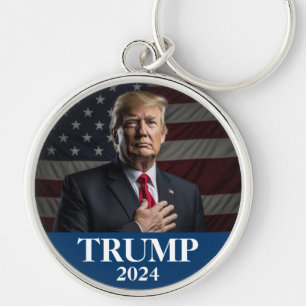 Donald Trump Photo - President - enough said  Key Ring