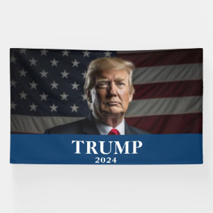 Donald Trump Photo - Trump 2024 Keep America Great Banner