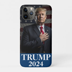 Donald Trump Photo - Trump 2024 Keep America Great iPhone 11 Pro Case