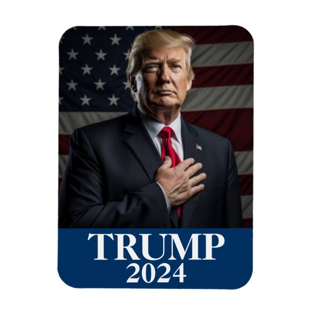 Donald Trump Photo - Trump 2024 Keep America Great Magnet (Vertical)