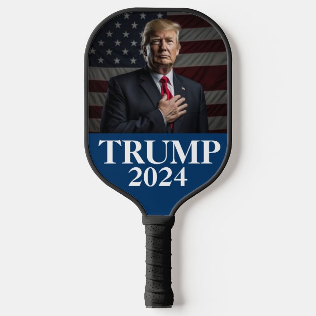 Donald Trump Photo - Trump 2024 Keep America Great Pickleball Paddle (Front)