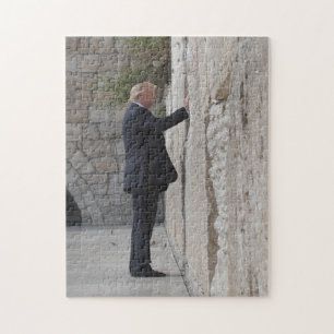 Donald Trump Places Note In Western Wall Jigsaw Puzzle