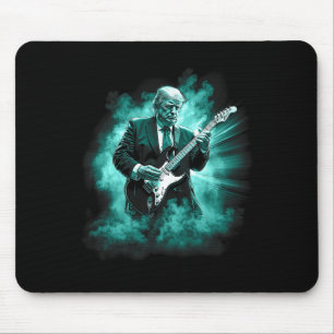 Donald Trump Playing Electric Rock Guitar _1 Mouse Pad