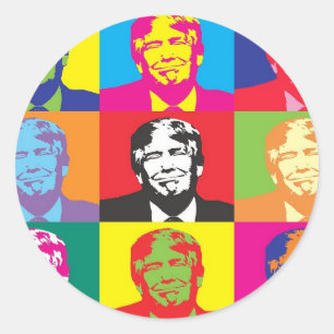 Donald Trump Pop Art Classic Round Sticker
