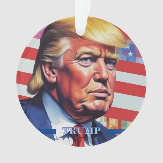 Donald Trump Pop Art Ornament (Front)