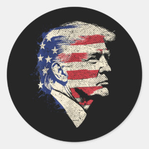 Donald Trump Portrait  Classic Round Sticker