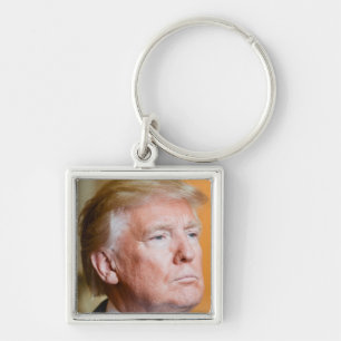 Donald Trump Portrait Key Ring