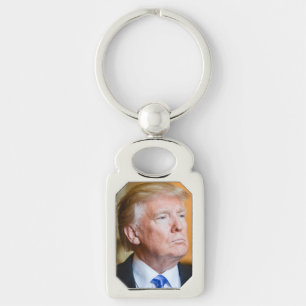 Donald Trump Portrait Key Ring