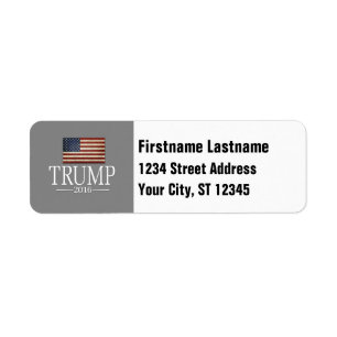 Donald Trump - President 2016 Return Address Label
