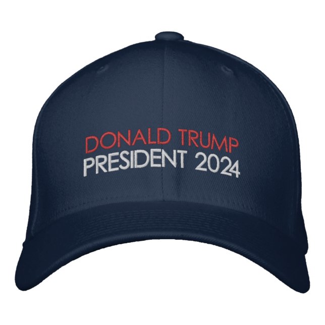 Donald Trump President 2024 Embroidered Hat (Front)