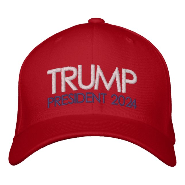 Donald Trump President 2024 Embroidered Hat (Front)