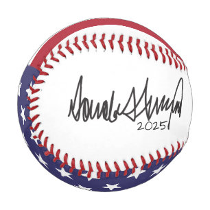 Donald Trump President 2025 Autograph Baseball
