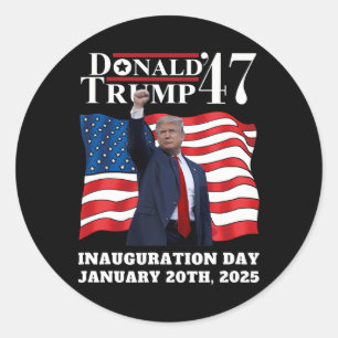 Donald Trump President Inauguration Day 2025 Victo Classic Round Sticker