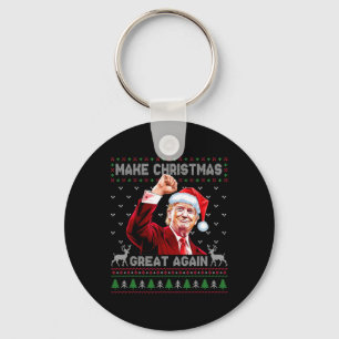 Donald Trump President Make Christmas Great Again Key Ring