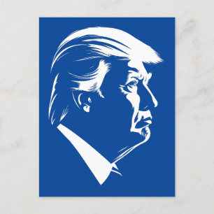 Donald Trump profile portrait Postcard